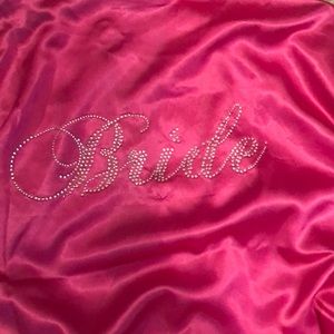 Bridal satin robe